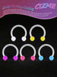 CIZME 5 peças de moda 16G aço inoxidável nariz anel septo clicker para mulheres, adequado como dia dos namorados, presente de natal