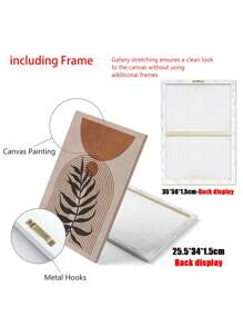 3 件装北欧简约各种几何形状、现代艺术图案、帆布材质、适用于家庭客厅装饰画艺术墙无框画、西式家居装饰、房间海报、极简主义墙面装饰、房间装饰美学、房间装饰用品 - 彩色 - 查看 10