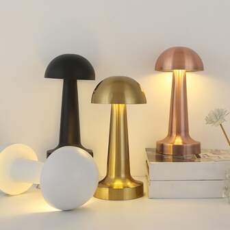 1 Portable Metal LED Stand Lamp, 3 Level Brightness Lamp, 3 Color Touch Charging Lamp, Night Light, Bedside Light, Dining Room Light, Table Light