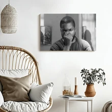 1pc Framed Canvas Poster, Vintage Black And White Humor Wall Art Canvas Paintings, Ideal Gift For Bedroom Living Room Corridor, Wall Art, Room Decoration