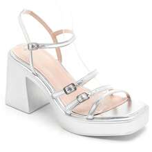 Summer Fashion Versatile Thick Sole Platform Sandals - Silver - View 3
