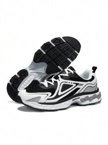 baasploa Men's High Quality Running Shoes Spring Men's Outdoor Non-Slip Sports Running Men's Shoes Fashion Comfortable Men's Sneakers - Black and White - View 5