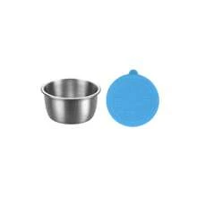 6pcs/1pc 304 Stainless Steel Condiment Dishes, 1.5oz Airtight Sauce Cups With Lids, Leak-Proof Salad Dip Dressing Bowls For Picnics, Kitchen, Christmas Gift,School Supplies