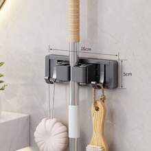 Mop And Broom Organizer Mop Holder Rack Mop Holder Wall Mounted Strong Broom Mop Holder Shelf With Hooks Organizers Hang Broom