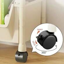 Trolley Bookshelf Kitchen Storage Rack Kitchen Corner Narrow Slit Storage Cabinet Bathroom Living Room Home Organizer Gifts - Beige - View 7