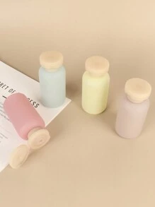 Set de sticle de călătorie etanșe 100ml 3.4oz aprobate de TSA, 4 pachete de recipiente de toaletă din plastic mată, reîncărcabile, dozator de cosmetice gol pentru șampon, loțiune, săpun, accesorii portabile antiderapante pentru călătorie, pentru femei și bărbați, gel de duș, îngrijirea pielii, organizator transparent pentru baie, esențiale - Multicolor - Vizualizare 8