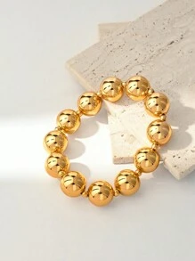 3 件装复古多层棕色亚克力串珠手链，可变形沙金石手链，女士和情侣款，适合派对和日常佩戴 - F款 - 查看 5