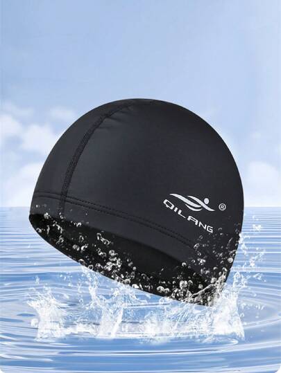 1pc Large Waterproof Swimming Cap For Men And Women - Ear Protection And Perfect For Long Curly Hair - Ideal For Adult Training, Beach Essentials, Beach Accessories, Pool Float