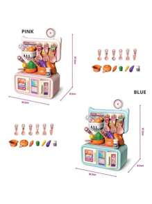 Juegos de cocina para niños, juguetes de rol realistas, adecuados para preescolares, interactivos y educativos, diversión de aprendizaje imaginativo, adecuados para niños y niñas - Multicolor - Ver 2