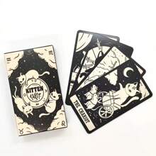 小猫塔罗牌（附PDF指南）算命游戏，万圣节礼物，圣诞节礼物 - 彩色 - 查看 2