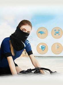 1 pièce Cache-cou multifonctionnel de gaine de cou extérieure de protection solaire, séchage rapide, respirant pour le cyclisme et les sports