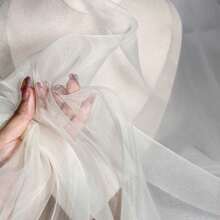 1 Stück seidig weiches Tüll-Organza Gewebe, hohe Dichte, DIY Tüll Rock, Kleid, Hochzeitsdekoration