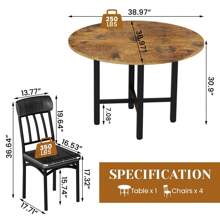 Dining Table & Chair Sets - Brown - View 6