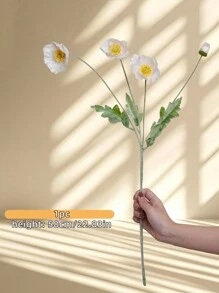 1 Stück, 58 cm, künstliche Mohnblume mit 3 Blüten und 1 Knospe, Stil biegsam, geeignet für DIY Innenraumdekoration Zuhause, Vasenbepflanzung, Hochzeit, Party, Frühjahrs-Bestseller, Gartendekoration, Outdoor Pflanze, Gärtnerei, Künstliche Blumen - Verschiedenfarbig - Übersicht 15