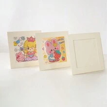 1pc/5pcs Creative Diamond Painting DIY Paper Photo Frame, A5 Scratch Painting Paper Photo Frame For Hanging Wall Photo Display, Handmade Framed Wall Decoration