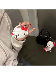 Sanrio Nova Capa de Fone de Ouvido Gato Filhote Compatível Com AirPods 4, AirPods Pro 1/2/3 Capa de Fone de Ouvido Bluetooth