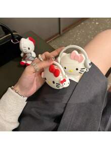 Sanrio Nova Capa de Fone de Ouvido Gato Filhote Compatível Com AirPods 4, AirPods Pro 1/2/3 Capa de Fone de Ouvido Bluetooth