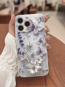 2 Stück perforierte Blumenprint stoßfeste Handyhülle kompatibel mit iPhone 16/16Pro/16Plus/16ProMax, iPhone 15 Pro Max, Apple iPhone X/XS/XR/7/8/P/S2, Galaxy A50/A12/A32/A52/A72/A51/A21S/A13/A14, Redmi 11/12Pro/12/12X/Note 11/9A/9C/Poco X3, Redmi 10/9/Note9/12C/Note 11Pro/10C/Note8Pro