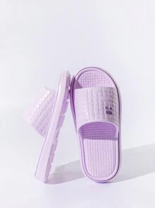 Women's Solid Color Open Toe Breathable Slippers, Comfortable, Non Slip, Durable EVA Outdoor Activity Slippers