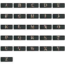 PU Hard Shell Myopia Glasses Case, Magnetic Closure Desktop Eyeglasses Storage Box, Minimalist Glasses Organizer, Protective Container For Home, Office, Travel, Back To School, 26 Alphabet Pattern