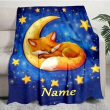 1PC Personalized Blanket Custom Name Printed Blanket Cute Sleeping Animal Panda Blanket Your Name Printed On It Soft And Warm Memorable Moments Blanket Great Holiday Gift For Families