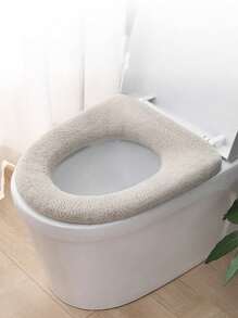 1 pieza Cubierta de asiento de inodoro acolchada y cálida de uso universal, alfombra de inodoro gruesa, cubierta de asiento de inodoro impermeable para uso en el hogar en invierno