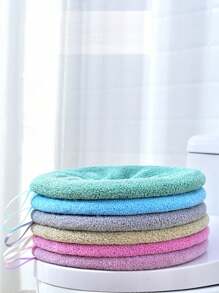 1 pieza Cubierta de asiento de inodoro acolchada y cálida de uso universal, alfombra de inodoro gruesa, cubierta de asiento de inodoro impermeable para uso en el hogar en invierno