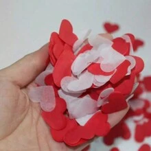 5000 片白色纸屑，每包 50 克，心形，婚礼场地装饰，情人节装饰，适合派对、节日、结婚纪念日、惊喜派对等场合。 - 彩色 - 查看 13