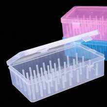 Nueva caja de hilo de coser, 42 piezas, carretes, Estuche de transporte, contenedor, soporte, carrete artesanal, estuche organizador, costura, 24 carretes MZDK - Rosa - Ver 10