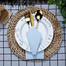 20pcs/Pack 6.3"X6.3" Yellow, Light Pink, Blue Folding Fan Shape Paper Napkins, Disposable Drink/Lunch Cocktail Napkins, Suitable For Daily Use, Luncheon, Dinner, Party, Wedding, Birthday, Events