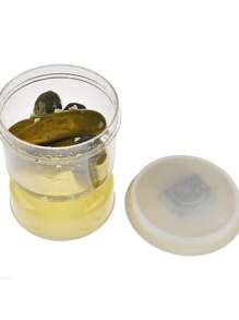 1 pieza Frasco para encurtidos seco y húmedo, frasco de agua con filtro automático, frasco para encurtidos, contenedor de separación de jugo y alimentos, recipiente sellado para conservación de alimentos