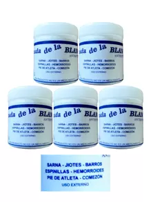 Crema de la Blanca Espinillas 5 Piezas - Azul y blanco - Ver 2