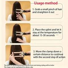 1pc Portable 22mm 25mm Simple Black Electric Hair Brush,Professional Hair Tools Curling Iron Ceramic Triple Barrel Hair Styler Hair Waver Styling Tools Hair Curlers Electric Curling