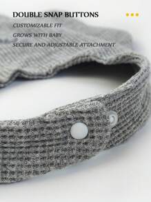 [Custom Product, Personalized Text] 1pc Customized Baby Bib, Adjustable Snap Closure Solid Color Baby Drool Bibs, Soft & Breathable, Highly Absorbent, Custom Embroidered Name, Newborn Gift, Christmas, Halloween, New Year Gift,Delicate Romance,Baby,Customized Baby Bibs