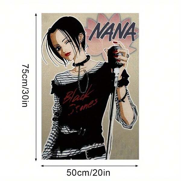1 Pc Nana Anime Wooden Framed  Canvas Painting Thickness 2.25cm/0.9inch High Quality Wall Art Prints Poster Direct Hanging Wall Picture Decor For Home Gifts, Christmas Gift,Living Room, Bathroom, Bedroom, Kitchen