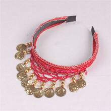 1 Stück Bohemian Stil Strass Kopfkette - Vintage Perlen Stirnband für Frauen, geeignet für Partys, Bühnenauftritte, Bauchtanz, Tanzkopfschmuck