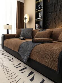 1 szt. Modny pokrowiec z nadrukiem w panterkę Chenille - miękki, antypoślizgowy, przyjazny dla zwierząt domowych pokrowiec na sofy i sofy w kształcie litery L (1/2/3/4 miejsca) - dostępny przez cały sezon, można prać w pralce