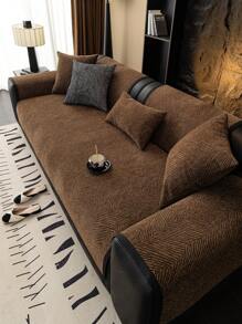 1 szt. Modny pokrowiec z nadrukiem w panterkę Chenille - miękki, antypoślizgowy, przyjazny dla zwierząt domowych pokrowiec na sofy i sofy w kształcie litery L (1/2/3/4 miejsca) - dostępny przez cały sezon, można prać w pralce