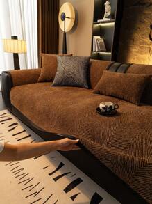 1 szt. Modny pokrowiec z nadrukiem w panterkę Chenille - miękki, antypoślizgowy, przyjazny dla zwierząt domowych pokrowiec na sofy i sofy w kształcie litery L (1/2/3/4 miejsca) - dostępny przez cały sezon, można prać w pralce