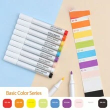 9/144pcs Morandi Acrylic Paint Pens Soft Brush Tip, Calligraphy Markers For Lettering, Card Making, Rocks Painting, Wood, Fabric, Canvas, Ceramic, Glass, DIY Art Crafting, School Supplies