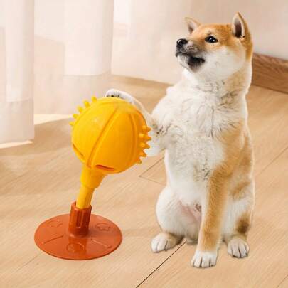 Interactive Pet Rocking Toy With Snack Dispenser - Durable Plastic Chewing Ball For Dogs And Cats, Dental Health Companion For All Breeds