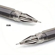 Rhinestone Tip Gel Pen, Fine 0.38mm Large-Capacity Black/Blue/Red Ink Refill Exam Signing Writing School Office Supplies Stationery Back To School