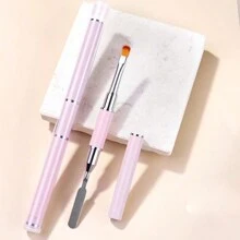 1/2/4pcs Double Side Nail Art Brush Spatula Poly Nail Gel Pen Manicure Tip Extension Acrylic Builder Accessory Rod Nail Tool For Polygel Uv Nail Extension - Mauve Purple - View 10