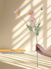 1 Stück, 58 cm, künstliche Mohnblume mit 3 Blüten und 1 Knospe, Stil biegsam, geeignet für DIY Innenraumdekoration Zuhause, Vasenbepflanzung, Hochzeit, Party, Frühjahrs-Bestseller, Gartendekoration, Outdoor Pflanze, Gärtnerei, Künstliche Blumen - Verschiedenfarbig - Übersicht 14