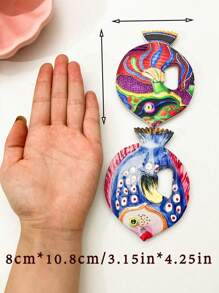 1pc Cute Goldfish Embossed 3D Fridge Magnet & Bottle Opener, Large Size, Home Decor, Daily Use And Holiday Gift Birthday Gifts Graduation