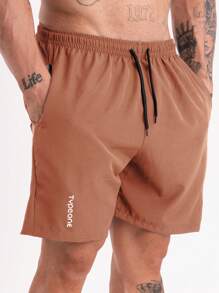 Kit 2 Men's Tactel Sports Shorts Tactel Bermuda Shorts With Elastane Summer Running - Màu Khaki - Xem 3