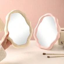 1 件不对称云形折叠化妆镜，可立式或悬挂式，适用于公主、学生、浴室、Ins 风格 - 彩色 - 查看 7
