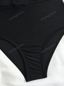 Sexy Criss-Cross Strap Hollow Floral Print Patchwork Slimming One-Piece Swimsuit, For Summer Beach Vacation