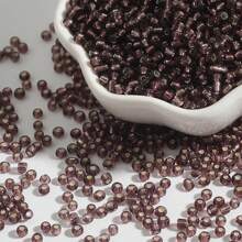 3mm-30g/900pcs,Glass Seed Beads Bulk,Small Craft Beads,Small Beads,Transparent Silver Lined Small Round Pony Beads Bulk For Jewelry Making,Loose Spacer Beads For Jewelry Making Supplies,DIY Crafts Necklace
