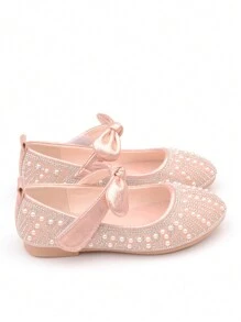 Girls' Princess Shoes, Children Soft Bottom Shoes, Baby Girls' Princess Shoes, Crystal Shoes, Pearl Children's Shoes, Rhinestone Formal Shoes